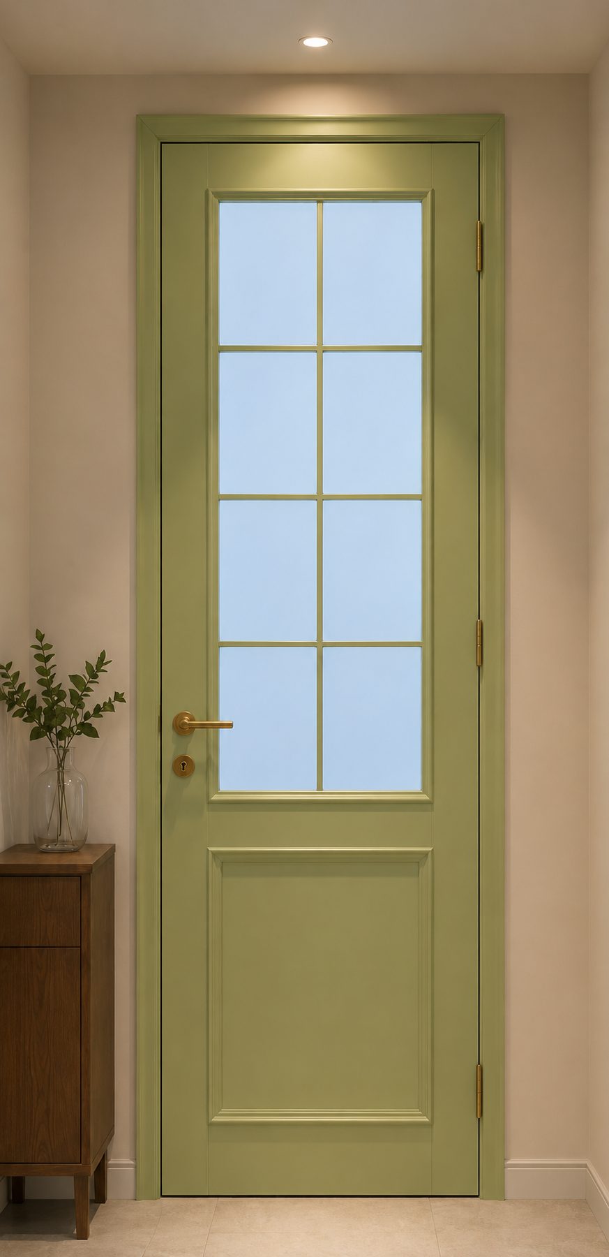 Pure White Aluminum Door